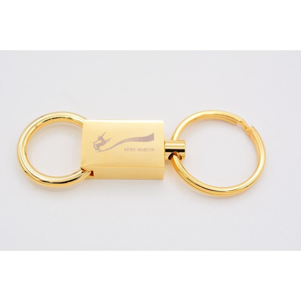 REMY MARTIN XO Charm Keychain Special Cognac Double Ended Gold Key Holder BinA16